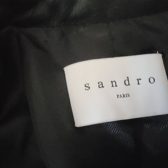 Sandro Leather Biker Jacket | Size US 2-4 | 100% Soft Lamb Leather - Picture 9 of 12